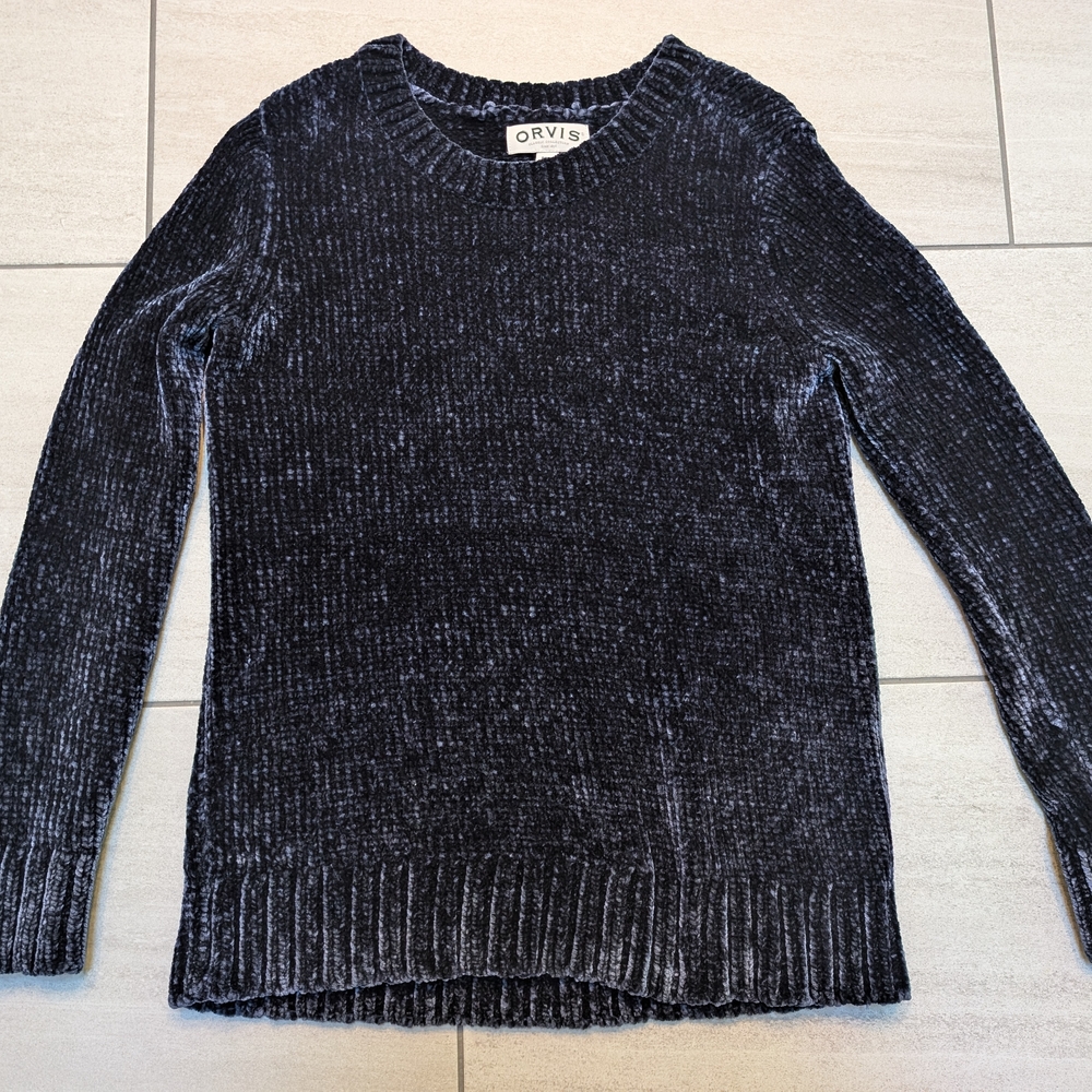 Orvis Women's Navy Crew Neck Sweater